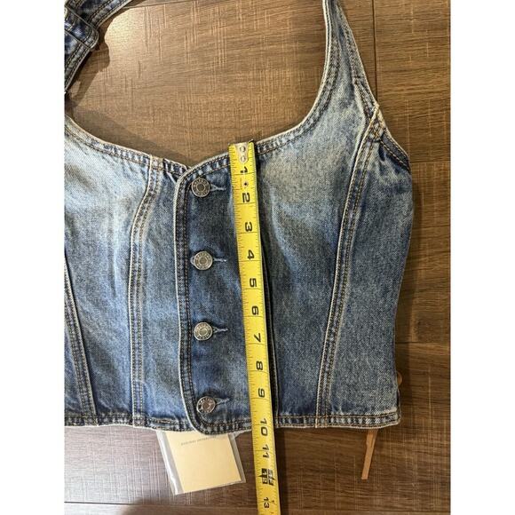 GRLFRND Phoebe Laced Halter Top in Nashville Suede Small New‎ With Tags - Picture 11 of 11